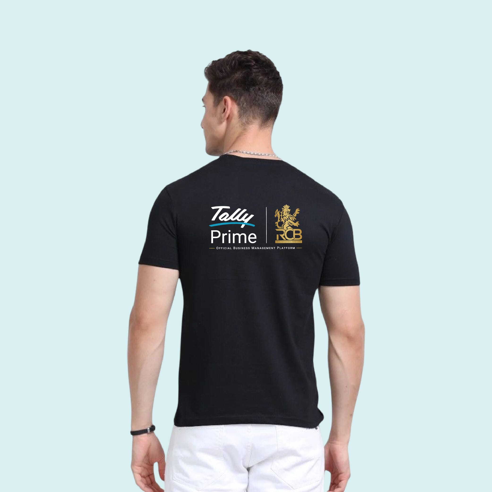 Greys&Blues Men's Eco Blend Round Neck T-Shirt- Black